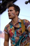 Walk the Moon sports their patriotic face paint Friday night on the main stage at Bunbury Music Festival in Cincinnati.
Contributed photo by Ryan Podracky.