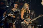File Photo: Rock guitarist Nita Strauss with Alice Cooper in Indianapolis in 2016. Used with permission. (Photo Credit: Larry Philpot)